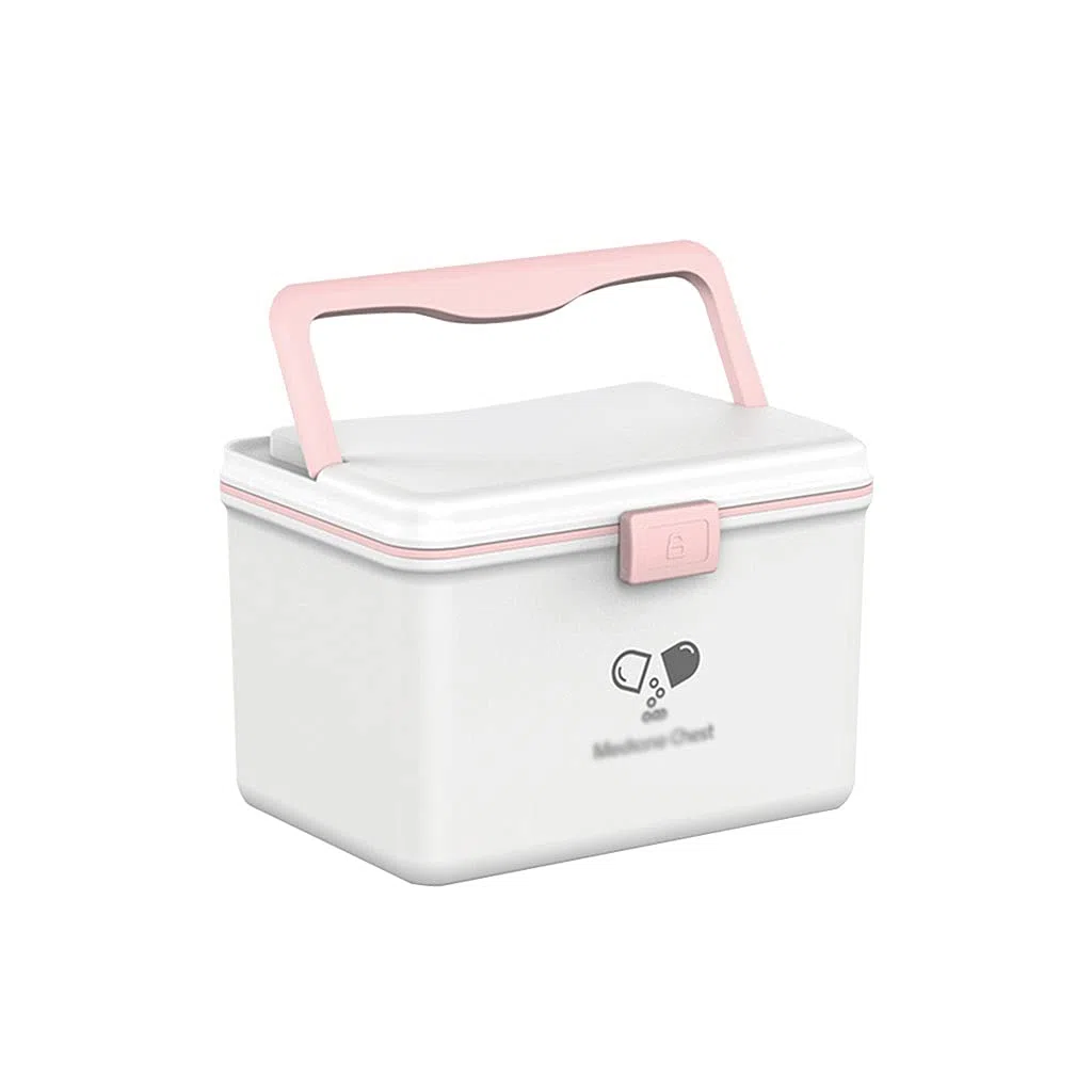 Erste Hilfe Set 12.20 Zoll Erste-Hilfe-Kit-Kunststoff-Box-Haushaltsraum Tragbare medizinische Notfallmedizin Aufbewahrungsbox Verbandskasten (Color : A)