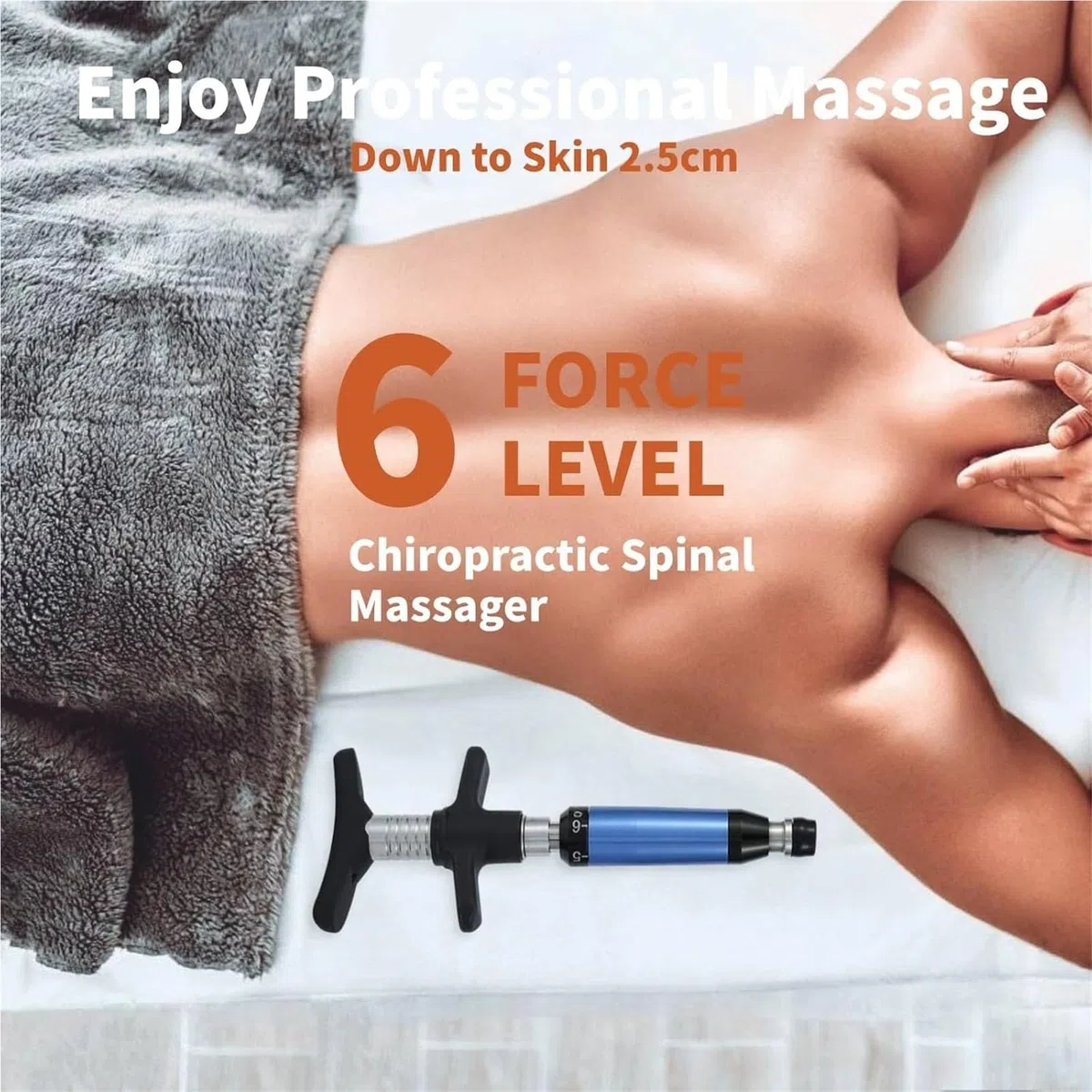 Manuelle Chiropraktik Einstellwerkzeug 6 Stufen 50-300N Wirbelsäule Massagegerät Professionelle Massagegeräte für Rücken und Gelenkmassage