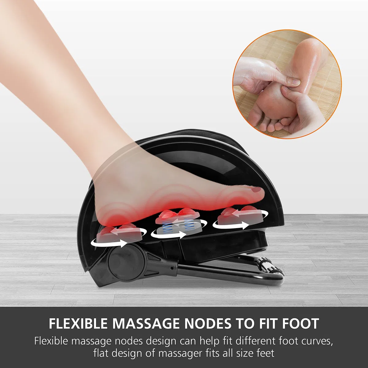 Snailax Fuß-Wadenmassagegerät mit Wärme, Beinmassagegerät für Schmerzen und Durchblutung, Shiatsu-Fußwärmer für Fuß, Wade, Knöchel, Bein, Plantarfasziitis, Neuropathie, Geschenke für Frauen, Männer