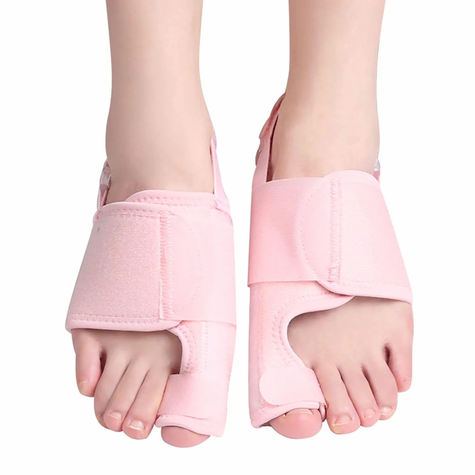 Ballenzeh-Korrektur für Frauen und Männer – Zehentrenner für überlappende Zehen, Ballen, Ausrichtung der großen Zehen, Korrektor und Abstandshalter, Ballenschutz (Pink)