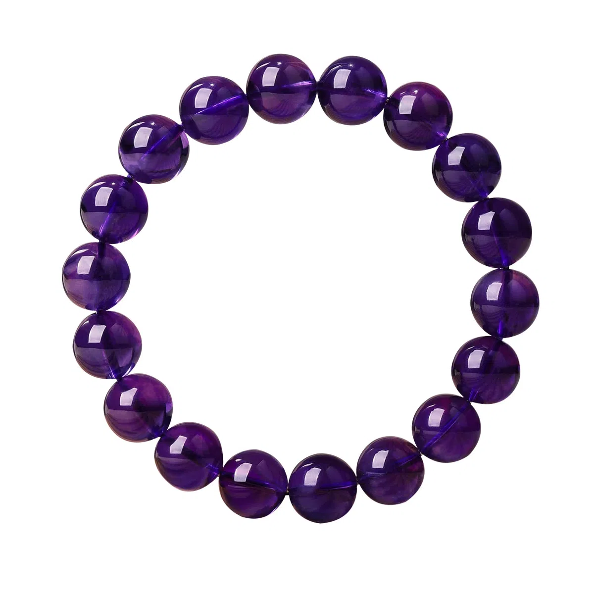Natürliches rohes uruguayisches Amethyst-Armband, Unisex-Energiearmband „Neun lila spirituelles Feuer, Premium-Heilstein-Armband mit Amethyst-Kristallpunkten,7mm