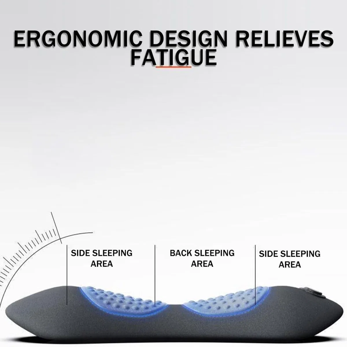 vizo 3 In 1 Rückenmassagegerät, Elektrisches Lendenkissen mit Wärme, Dehnung & Vibration, Memory Foam (Schwarz)